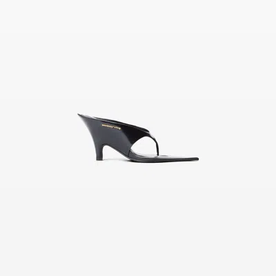 Alexander Wang Irina Pointy Toe Sandal In Calf Leather In Black