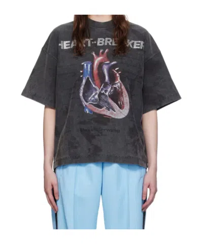 Alexander Wang Item O-neck Short-sleeved T-shirt In Black
