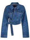 Alexander Wang Wrapped Trucker Casual Jackets And Parka Blue