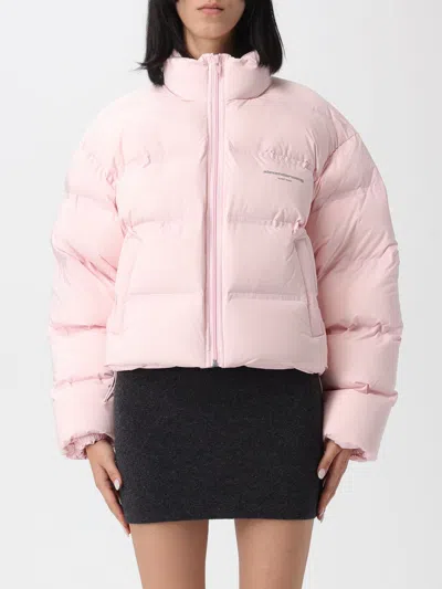 Alexander Wang Cropped Jacket With Logo In Pink