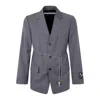 Alexander Wang Tailored Blazer With Chain Clothing In Blue