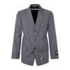 Alexander Wang Tailored Blazer With Chain Clothing In Gray