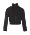 Alexander Wang Logo Track Jacket Elasticized Waist In Black