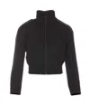Alexander Wang Logo Track Jacket Elasticized Waist In Black