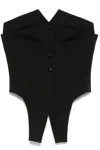 Alexander Wang Deconstructed Wool Vest Top Clothing In Nero