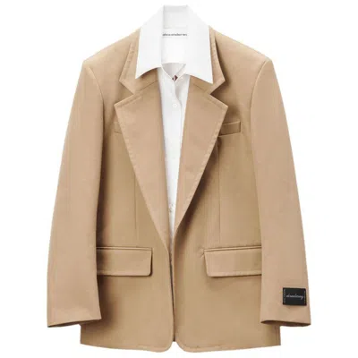 Alexander Wang Pre-styled Layered Single-breasted Blazer In Neutrals