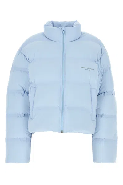 Alexander Wang Pastel Light Blue Stretch Polyester Down Jacket