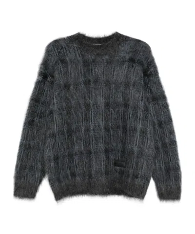 Alexander Wang Jacquard Checked Sweater In Black