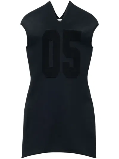 Alexander Wang Jacquard Logo Mini Dress In Black