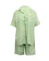 Alexander Wang Jacquard Pajama Top And Shorts In Mint Viscose In Green