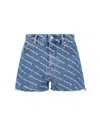 Alexander Wang Bite Denim Shorts In Blue