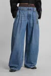 Alexander Wang Jeans Dalla Gamba Ampia In Denim Donna In Blue