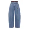 Alexander Wang Pre-styled Ballon-leg Jeans In Blue