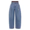 Alexander Wang Pre-styled Ballon-leg Jeans In Blue