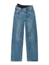 Alexander Wang Asymmetrical Waistband Lace Jeans In Blue