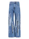Alexander Wang Straight-leg Mid-rise Jeans With Finish In Blue