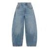 Alexander Wang Crystal-embellished Wide-leg Jeans In Blue