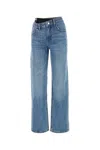 Alexander Wang Asymmetrical Waistband Straight Leg In Blue