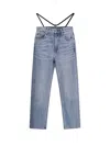 Alexander Wang Pre-styled Underwear Jeans In Blue