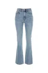Alexander Wang Fly  High Waist Slim Stacked Vintage Faded Indigo-26 Nd  Female In Blue