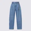 Alexander Wang Pre-styled Ballon-leg Jeans In Blue