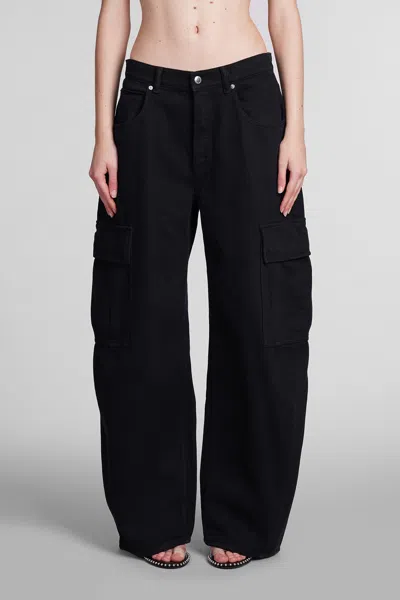 Alexander Wang Jeans In Black Cotton In Washed Black