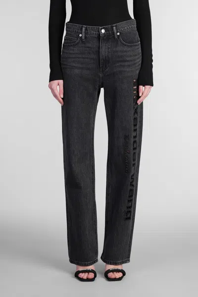 ALEXANDER WANG JEANS IN BLACK COTTON