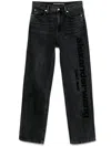 Alexander Wang Logo-embroidered Jeans In Black