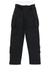 Alexander Wang Black Multi-pocket Casual Pants In Multicolor