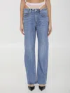 Alexander Wang Jeans With Pre-styled Thong In Purple