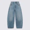 Alexander Wang Crystal-embellished Wide-leg Jeans In Blue