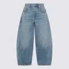 Alexander Wang Crystal-embellished Wide-leg Jeans In Blue