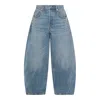 Alexander Wang Crystal-embellished Wide-leg Jeans In Blue
