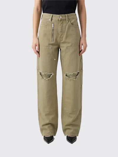 Alexander Wang Jeans  Woman Color Military In Brown