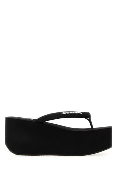 Alexander Wang Jenna Thong Platform Sandal In Black