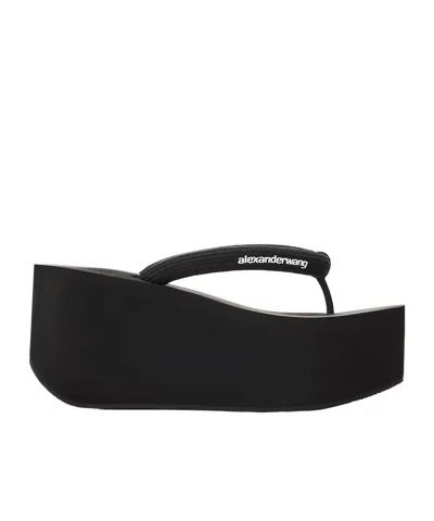Alexander Wang Jenna Thong Platform Sandal In Black