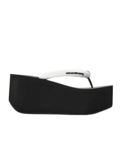 Alexander Wang Jenna Thong Platform Sandals In White