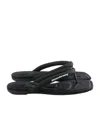 Alexander Wang Neutrals Jenna Tubular Padded Flop Sandals In Black
