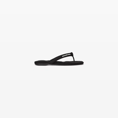 Alexander Wang Jenna Tubular Flat Thong Sandal In Black