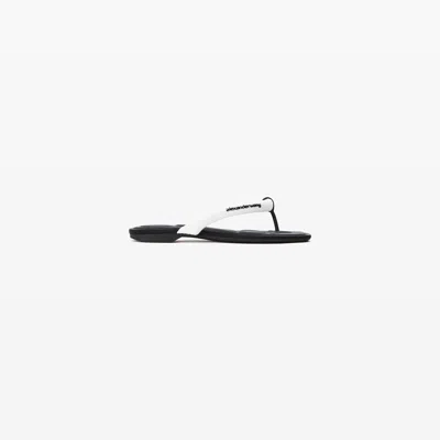Alexander Wang Jenna Tubular Flat Thong Sandal In White