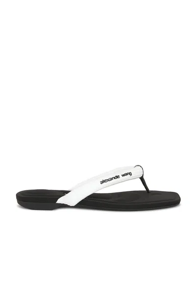 Alexander Wang Jenna Tubular Flat Thong Sandal In White