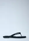 Alexander Wang Neutrals Jenna Tubular Padded Flop Sandals In Black
