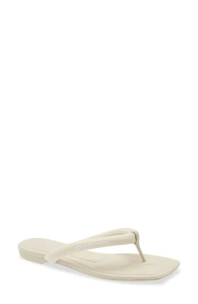 Alexander Wang Jenna Tubular Flat Thong Sandal In White