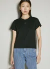 Alexander Wang Essential Jersey Shrunk Tee With Puff Logo Black In Black