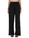 Alexander Wang Wide-leg Track-pants In Black