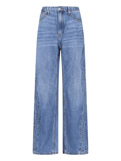 ALEXANDER WANG JOGGERS LOGO" JEANS - BLUE