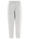 Alexander Wang Jogging Cotton Trouser With Logo In Grey