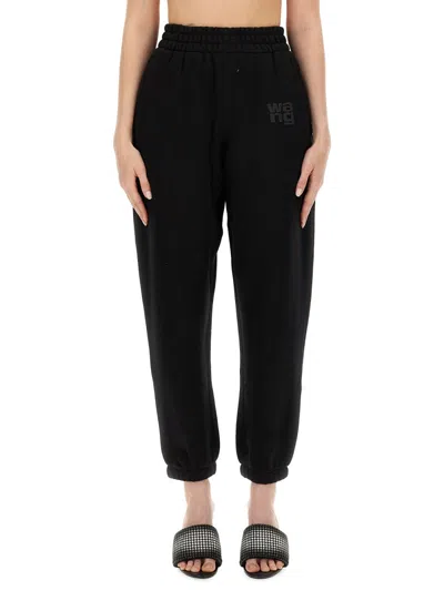 Alexander Wang Jogging Pants With Logo In Black