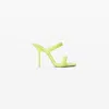 Alexander Wang Yellow Julie 105mm Nylon Tubular Heeled Sandals In Fluo Yellow