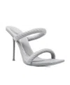 Alexander Wang Gray Julie 105mm Nylon Tubular Heeled Sandals In Grey